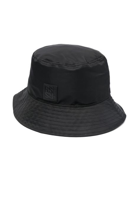 Black logo-print bucket hat - unisex - RAF SIMONS